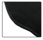 Preview: Inneraumteppich schwarz Ribbed bouclé Teppichsatz Innenraum hinter Sitze VW Käfer 8.71 - 1985  Käfer Innenaustattung Teppich